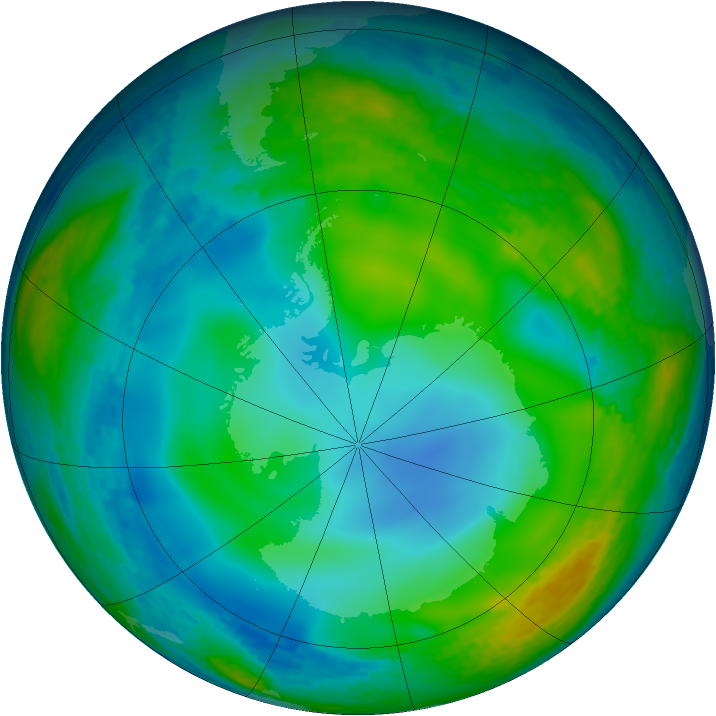 Antarctic ozone map for 06 June 1994